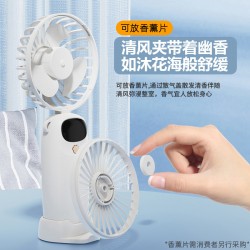 Cross-border new cross-border digital display portable mini handheld small fan neck hanging USB plug-in mini electric fan