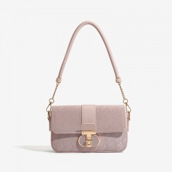 textured diamond square bag 2025 new peach oolong French underarm bag niche plaid shoulder crossbody bag female