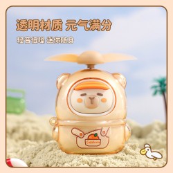 2025 USB charging mini Capi Bara handheld small fan Douyin Xiao Hongshu same student creative gift
